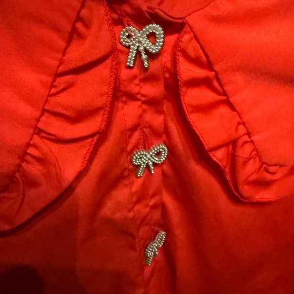 Sunday Red Ruffled Dress - Picture 2 of 8